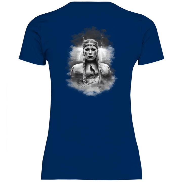 Kriegerin des Nordens - Damen T - Shirt mit Rückendruck - Textilzauber