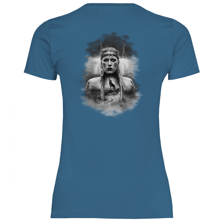 Kriegerin des Nordens - Damen T - Shirt mit Rückendruck - Textilzauber