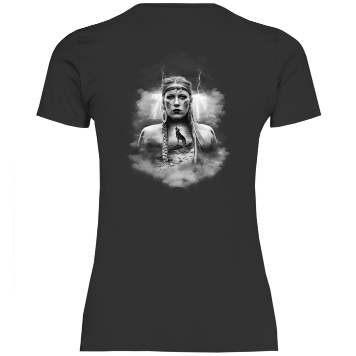 Kriegerin des Nordens - Damen T - Shirt mit Rückendruck - Textilzauber