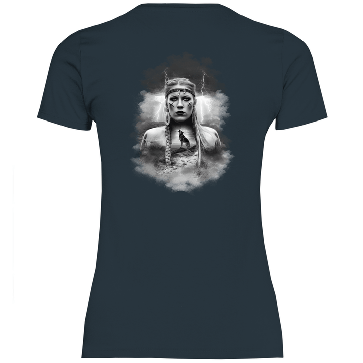 Kriegerin des Nordens - Damen T - Shirt mit Rückendruck - Textilzauber