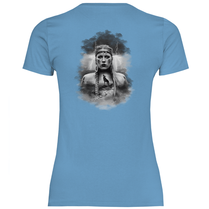 Kriegerin des Nordens - Damen T - Shirt mit Rückendruck - Textilzauber