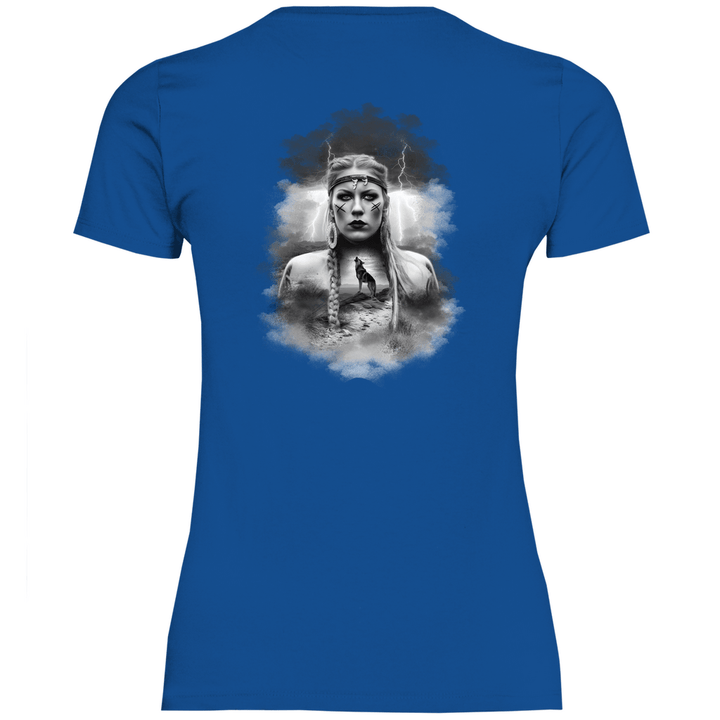 Kriegerin des Nordens - Damen T - Shirt mit Rückendruck - Textilzauber