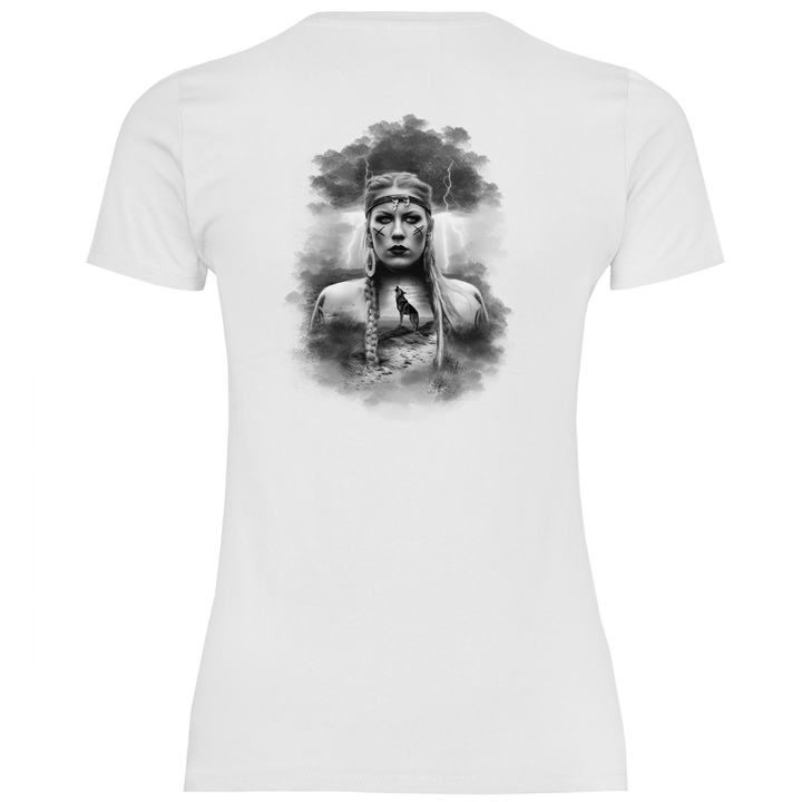 Kriegerin des Nordens - Damen T - Shirt mit Rückendruck - Textilzauber