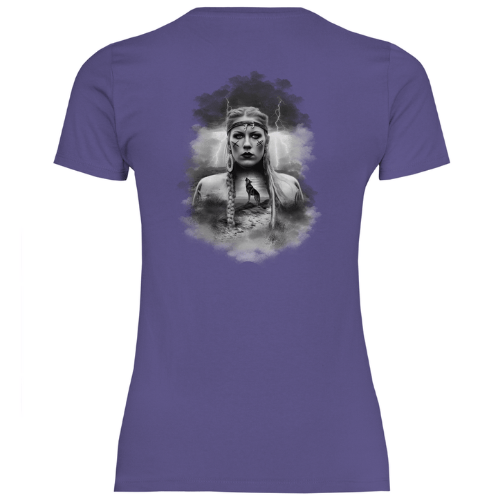 Kriegerin des Nordens - Damen T - Shirt mit Rückendruck - Textilzauber
