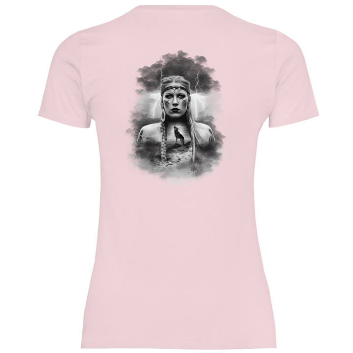 Kriegerin des Nordens - Damen T - Shirt mit Rückendruck - Textilzauber