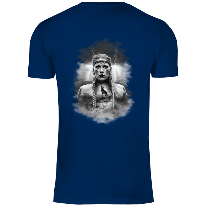 Kriegerin des Nordens - Herren T - Shirt mit Rückendruck - Textilzauber