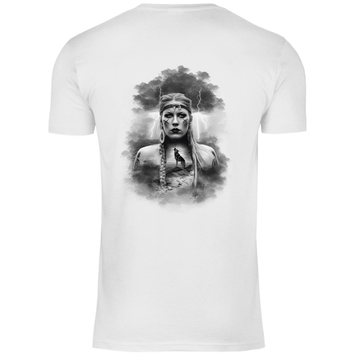 Kriegerin des Nordens - Herren T - Shirt mit Rückendruck - Textilzauber