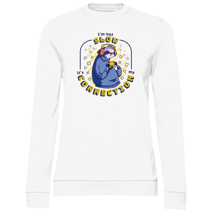 Langsamer Sloth - Damen Sweatshirt - Textilzauber