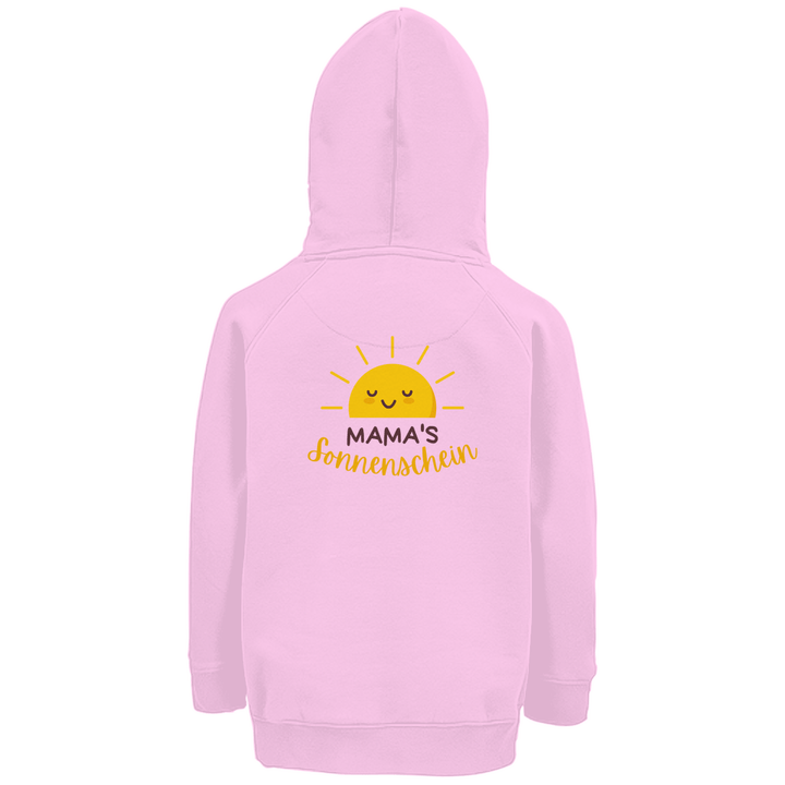 Mama's Sonnenschein - Premium Bio Kinderhoodie mit Rückendruck - Textilzauber