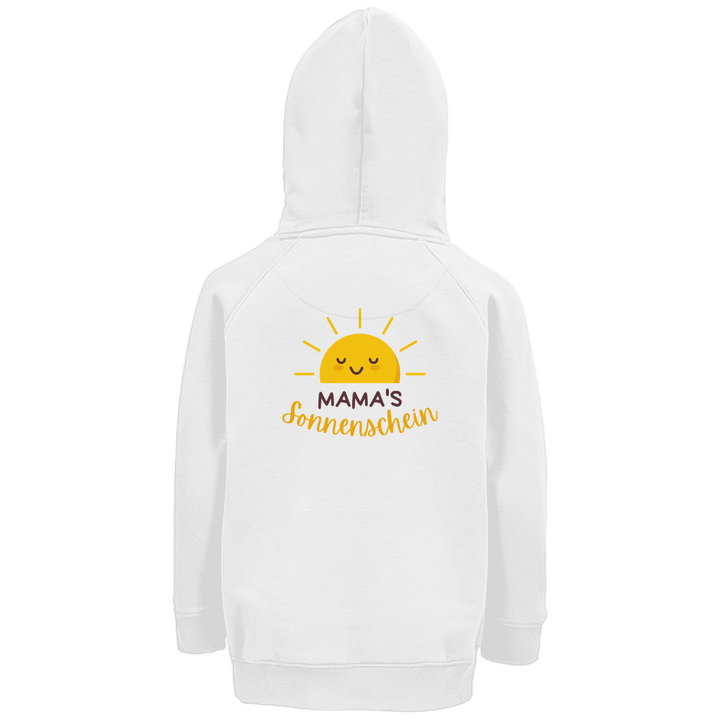Mama's Sonnenschein - Premium Bio Kinderhoodie mit Rückendruck - Textilzauber