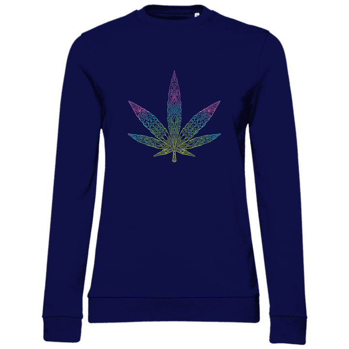 Mandala Cannabis - Damen Sweatshirt - Textilzauber