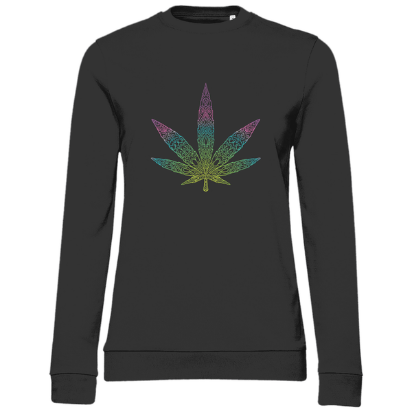Mandala Cannabis - Damen Sweatshirt - Textilzauber