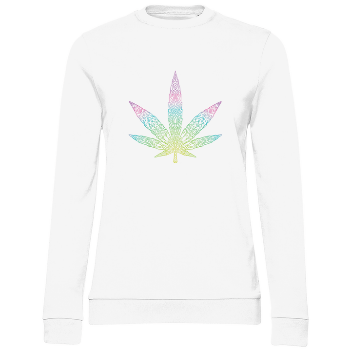 Mandala Cannabis - Damen Sweatshirt - Textilzauber