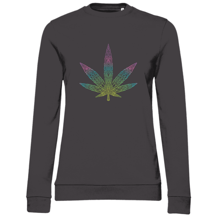 Mandala Cannabis - Damen Sweatshirt - Textilzauber