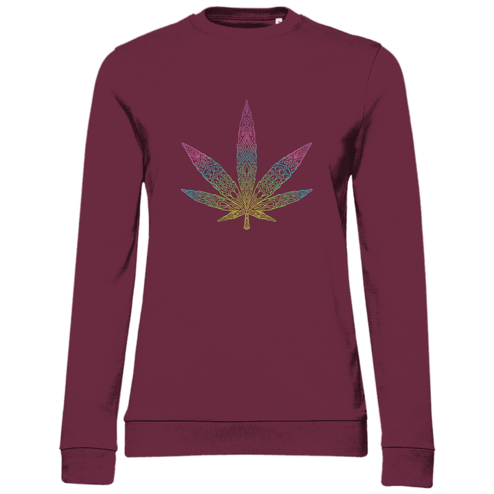 Mandala Cannabis - Damen Sweatshirt - Textilzauber