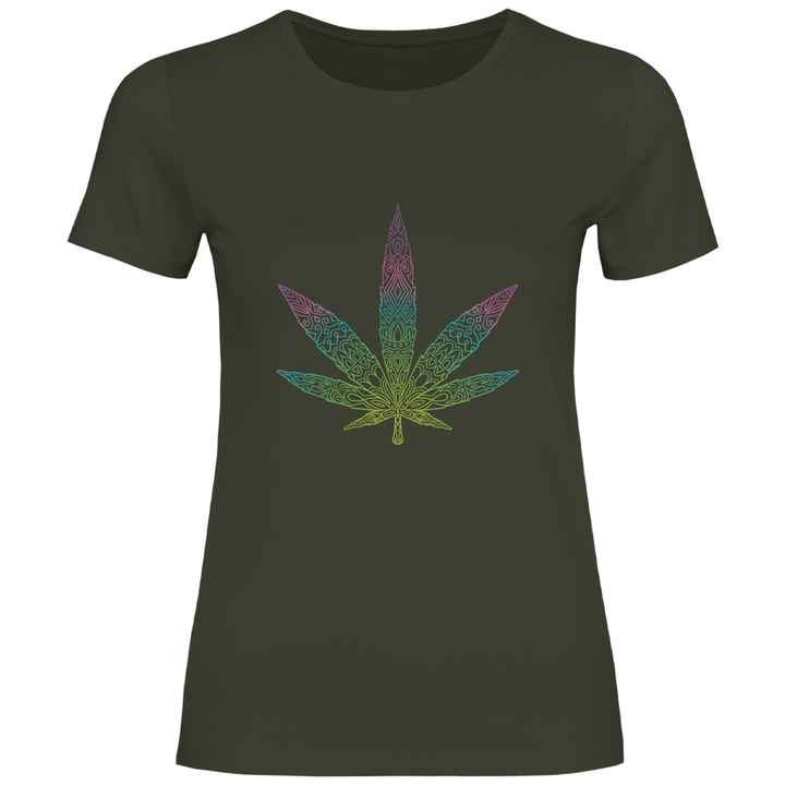 Mandala Cannabis - Damen T - Shirt - Textilzauber