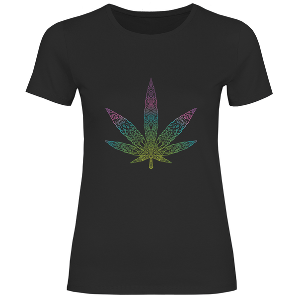 Mandala Cannabis - Damen T - Shirt - Textilzauber