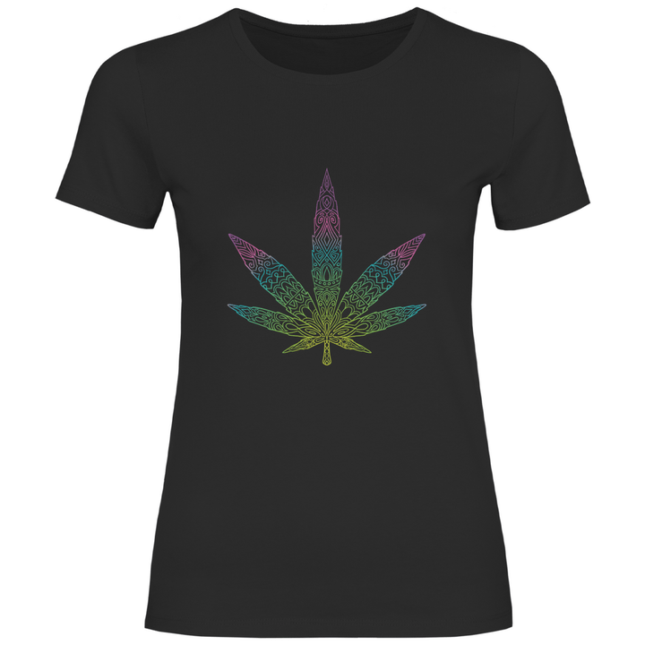 Mandala Cannabis - Damen T - Shirt - Textilzauber