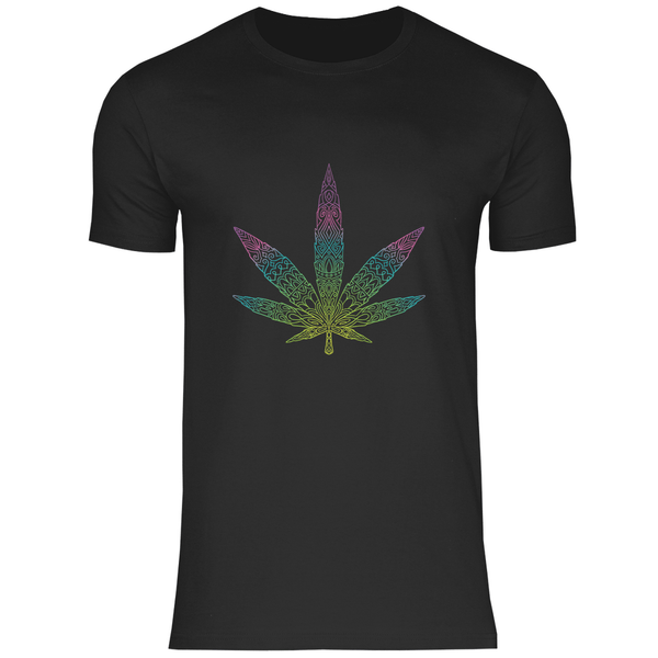 Mandala Cannabis - Herren T - Shirt - Textilzauber