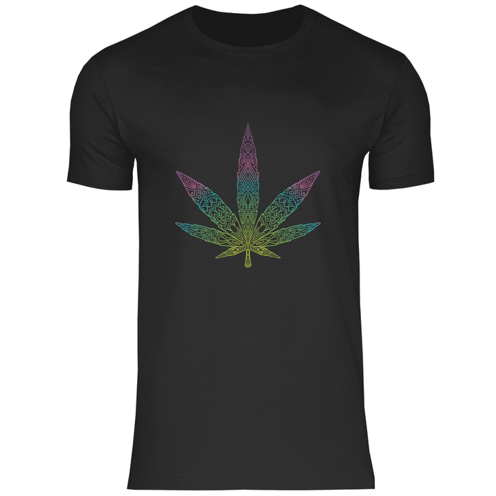 Mandala Cannabis - Herren T - Shirt - Textilzauber