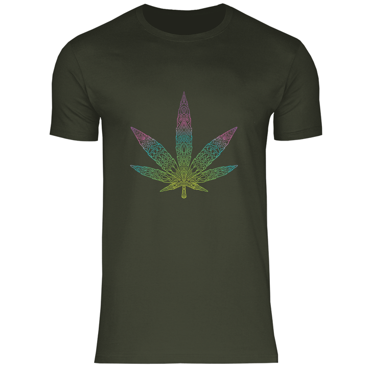 Mandala Cannabis - Herren T - Shirt - Textilzauber