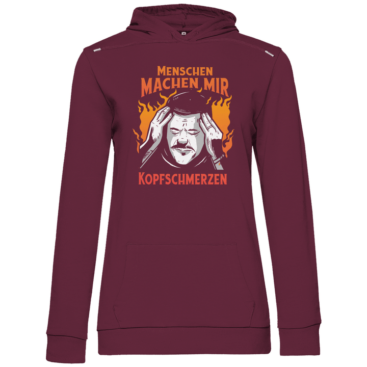 Menschen machen Kopfschmerzen - Damen Hoodie - Textilzauber