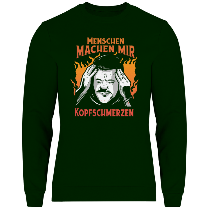 Menschen machen Kopfschmerzen - Herren Sweatshirt - Textilzauber