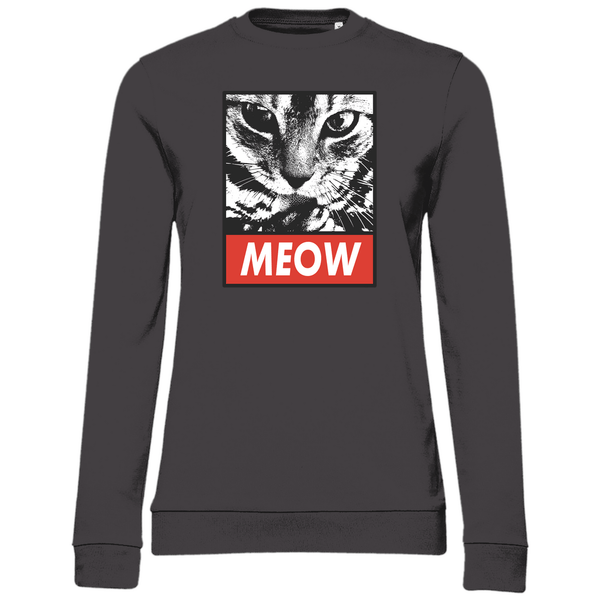 Meow - Damen Sweatshirt - Textilzauber
