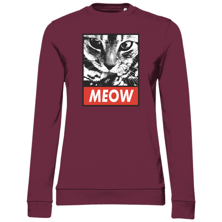 Meow - Damen Sweatshirt - Textilzauber