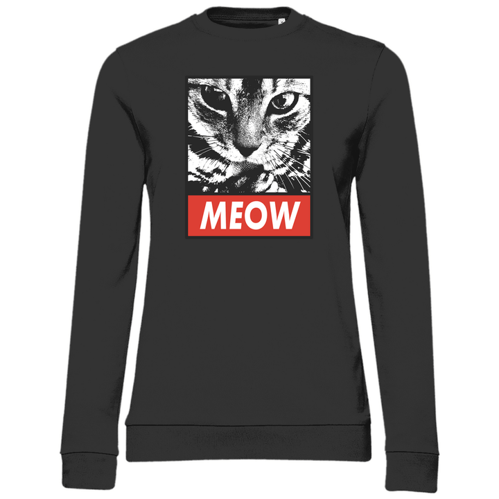 Meow - Damen Sweatshirt - Textilzauber