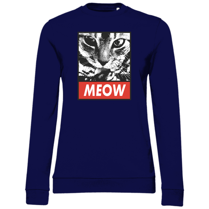 Meow - Damen Sweatshirt - Textilzauber