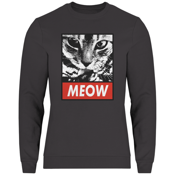 Meow - Herren Sweatshirt - Textilzauber