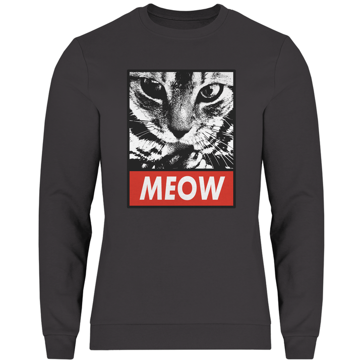 Meow - Herren Sweatshirt - Textilzauber
