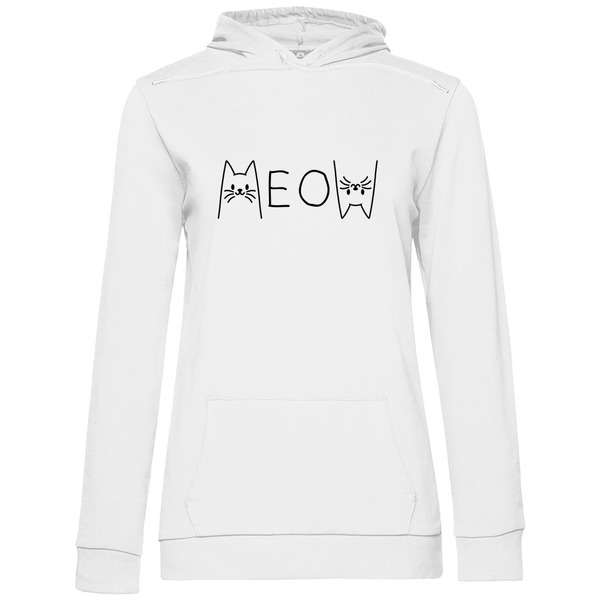 Meow Schriftzug - Damen Hoodie - Textilzauber
