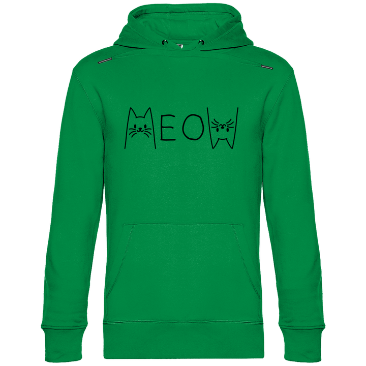 Meow Schriftzug - Herren Hoodie - Textilzauber
