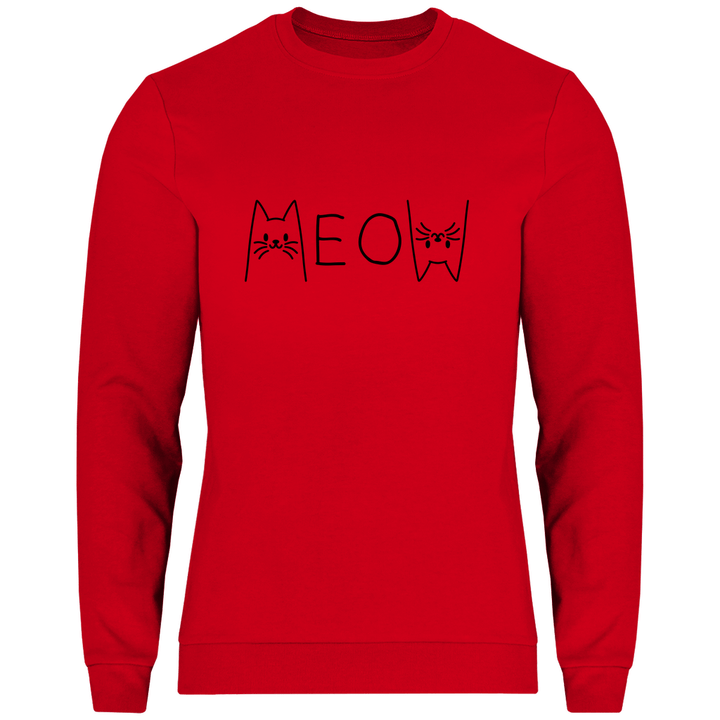 Meow Schriftzug - Herren Sweatshirt - Textilzauber