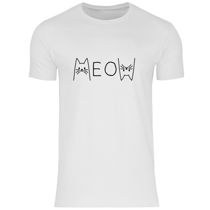 Meow Schriftzug - Herren T - Shirt - Textilzauber