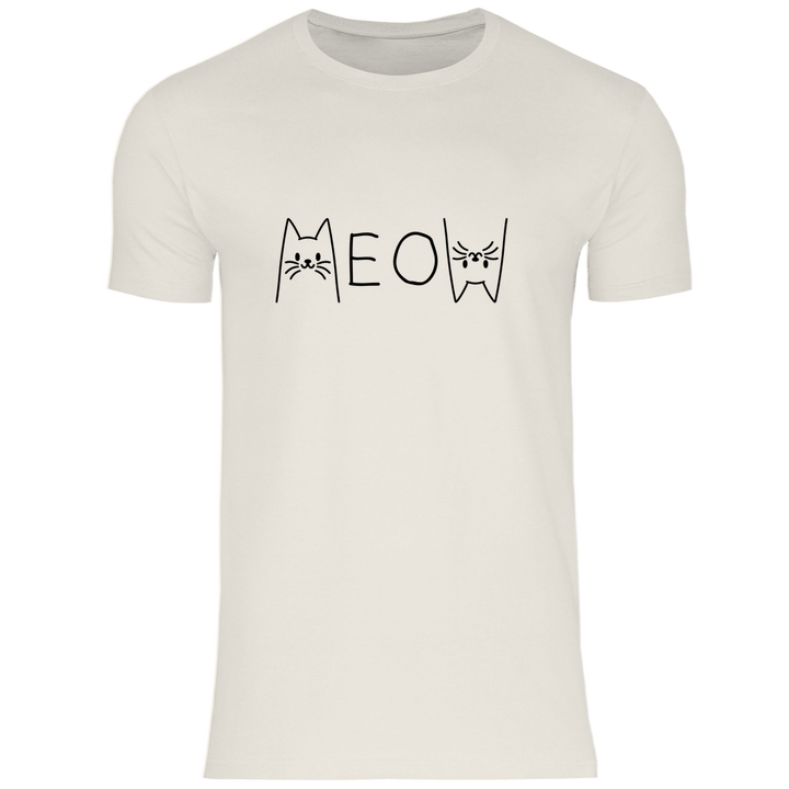 Meow Schriftzug - Herren T - Shirt - Textilzauber