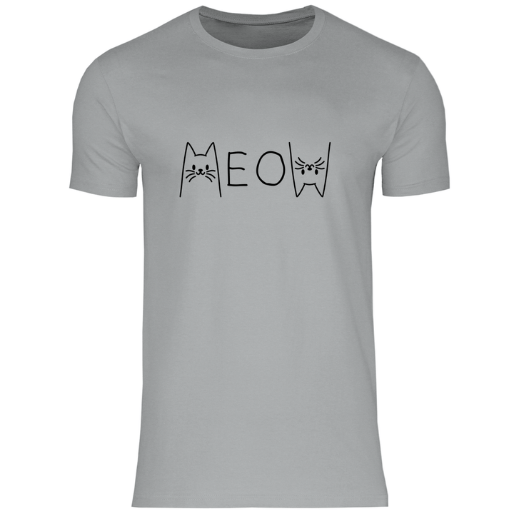 Meow Schriftzug - Herren T - Shirt - Textilzauber