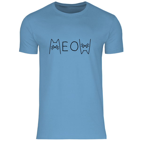 Meow Schriftzug - Herren T - Shirt - Textilzauber