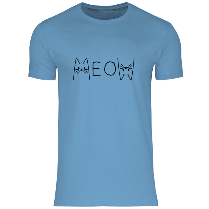 Meow Schriftzug - Herren T - Shirt - Textilzauber