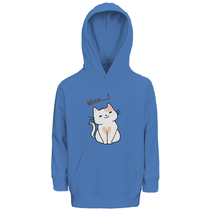 Miau - Katze - Premium Bio Kinderhoodie - Textilzauber
