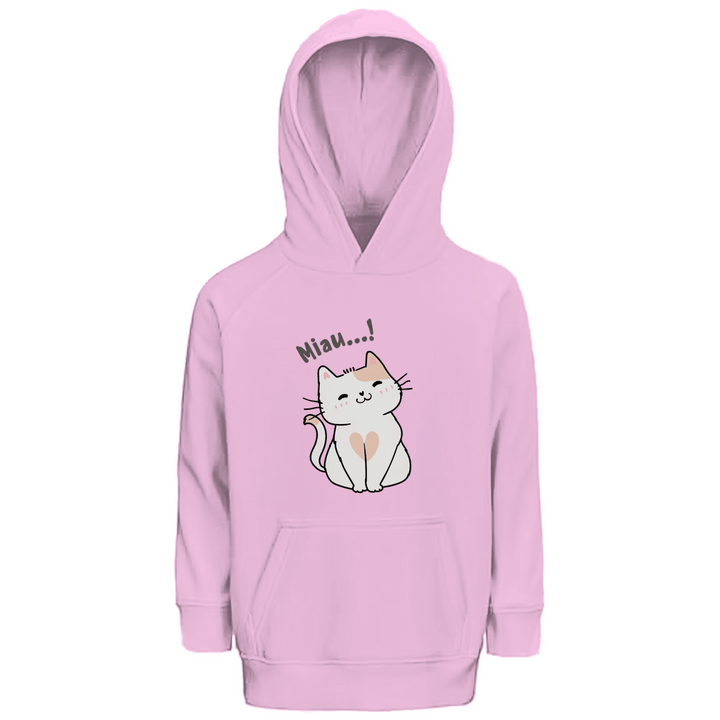 Miau - Katze - Premium Bio Kinderhoodie - Textilzauber