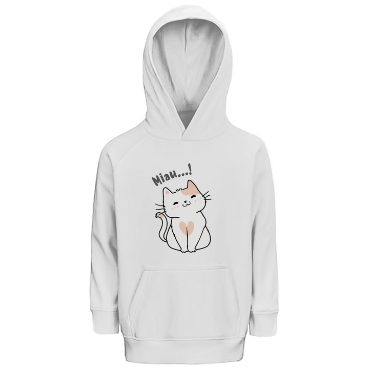 Miau - Katze - Premium Bio Kinderhoodie - Textilzauber