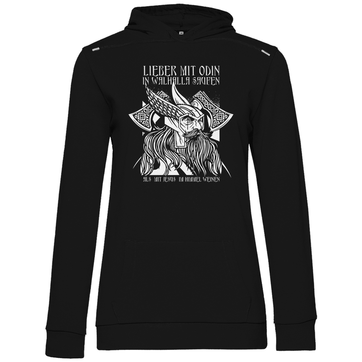 Mit Odin in Walhalla Saufen - Damen Hoodie - Textilzauber