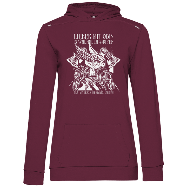Mit Odin in Walhalla Saufen - Damen Hoodie - Textilzauber