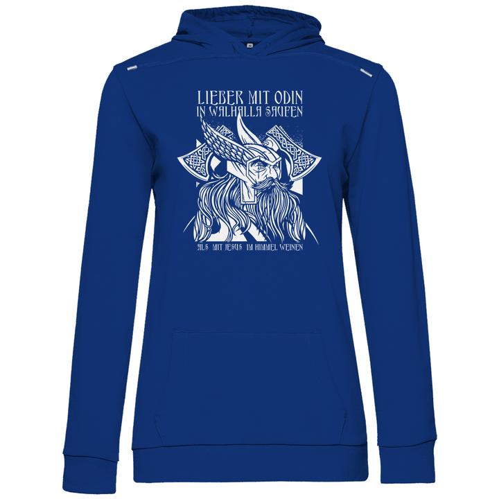 Mit Odin in Walhalla Saufen - Damen Hoodie - Textilzauber