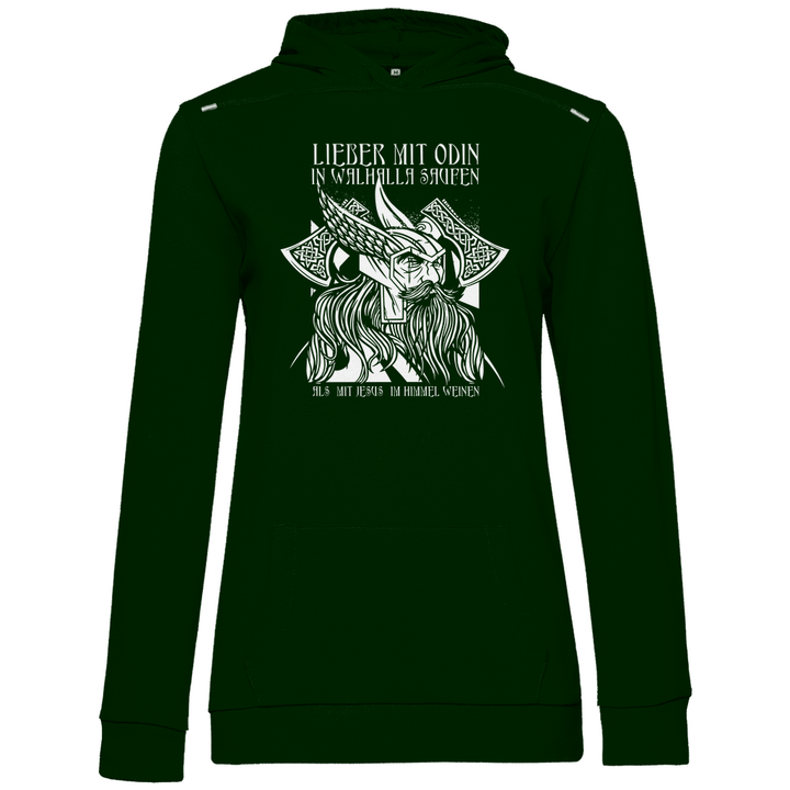 Mit Odin in Walhalla Saufen - Damen Hoodie - Textilzauber