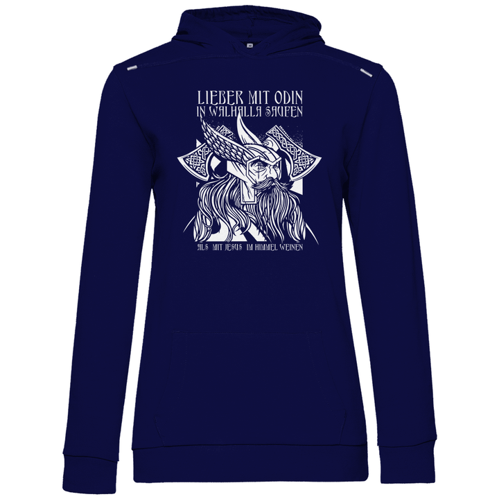 Mit Odin in Walhalla Saufen - Damen Hoodie - Textilzauber