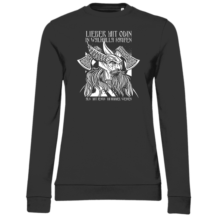 Mit Odin in Walhalla Saufen - Damen Sweatshirt - Textilzauber